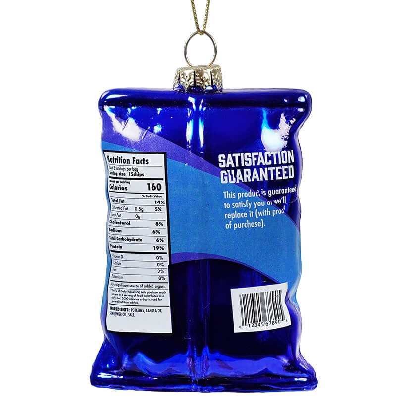 Glass Ripple Chips Snack Bag Ornament - Ornaments