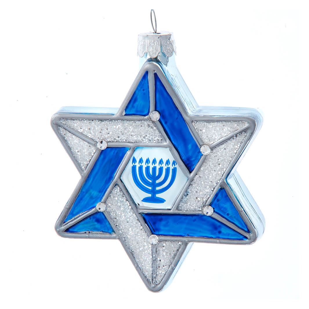 Glass Star Of David Ornament - Ornaments