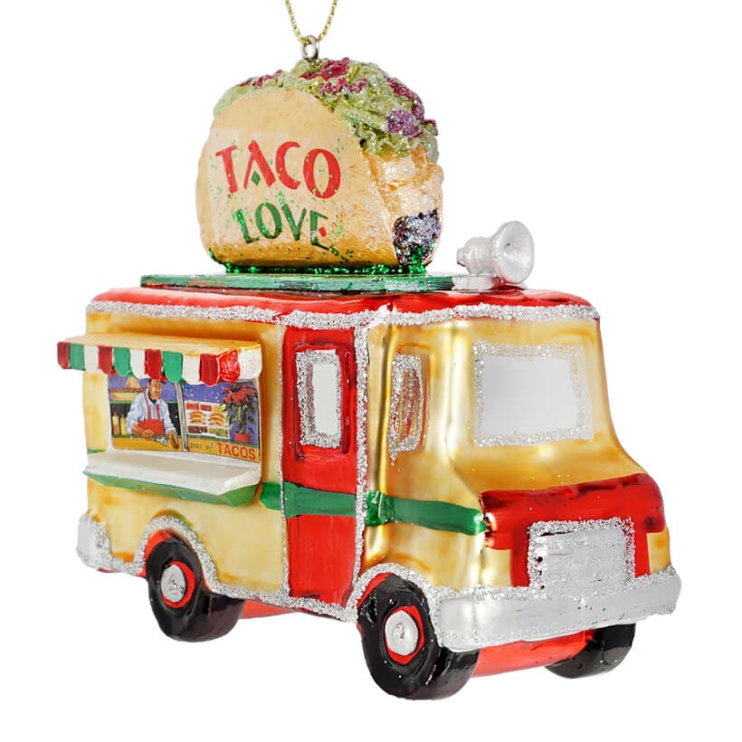 Glass Taco Truck Ornament