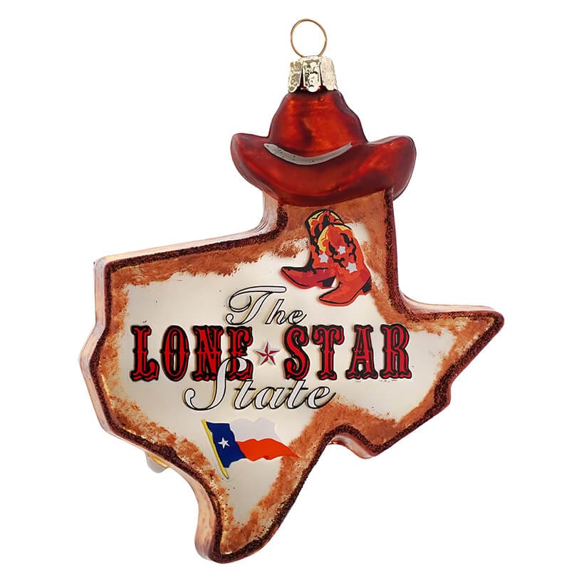 Glass Texas "Lone Star State" Ornament