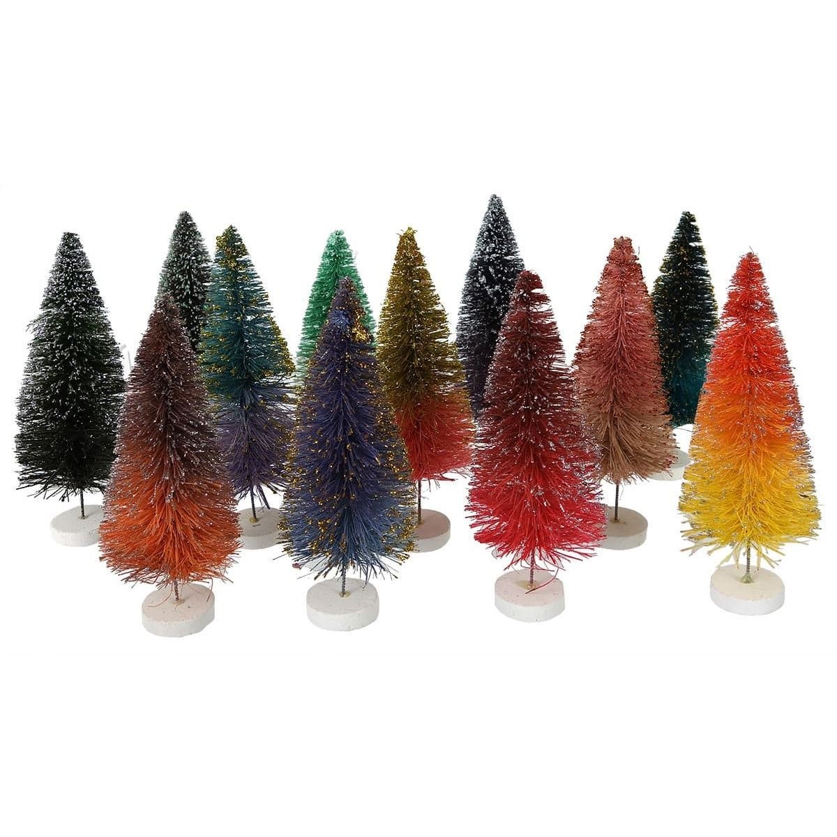 Glitter Ombre Multi-Hued Trees Boxed Set/12