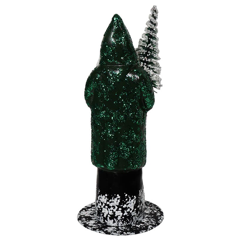 Glittered Green Santa