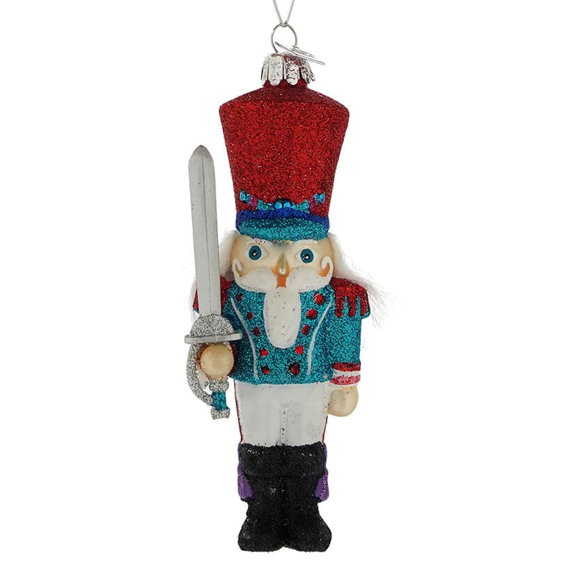 Glittered Nutcracker Prince Ornament