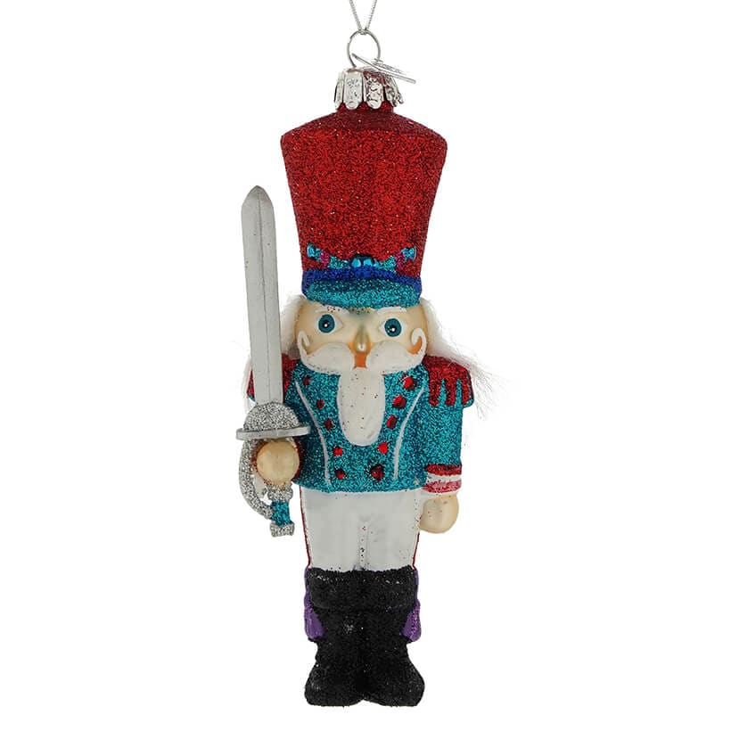Glittered Nutcracker Prince Ornament