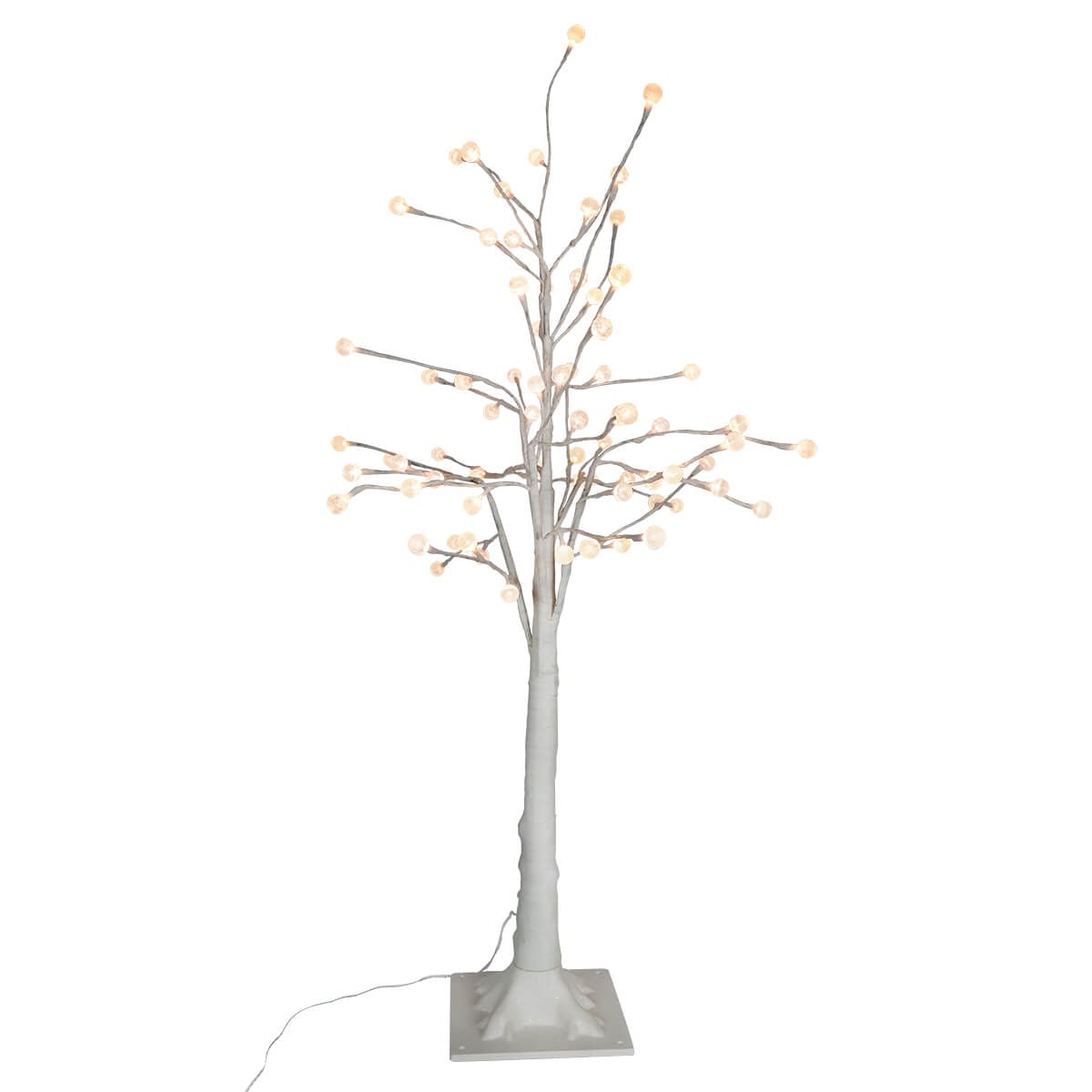 Glittered White Lighted Tree