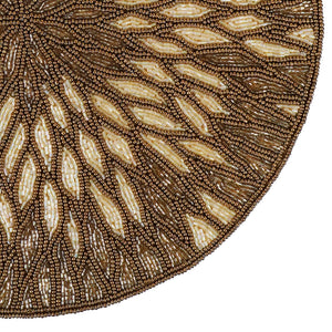 Gold Beaded Placemats Set/4 - Christmas
