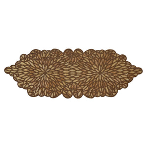 Gold Beaded Scalloped Runner - Christmas