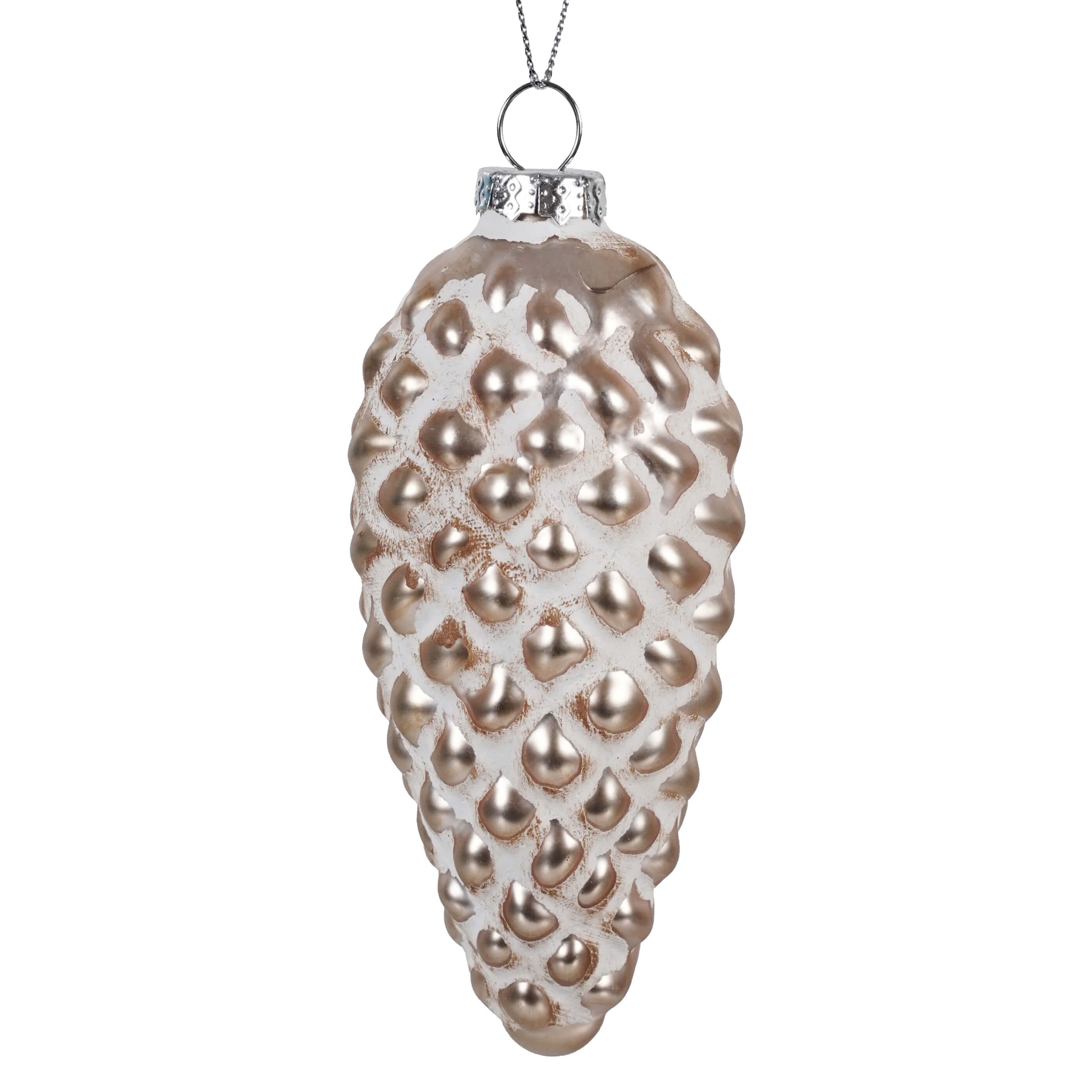 Gold Glass Pinecone Ornament - Ornaments