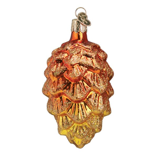 Gold Ponderosa Pine Cone Ornament