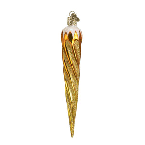 Gold Shimmering Icicle Ornament
