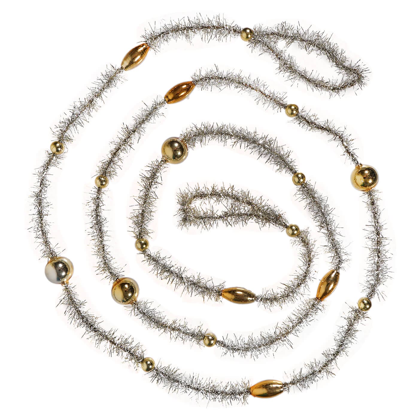 Gold & Silver Tinsel Bead Garland