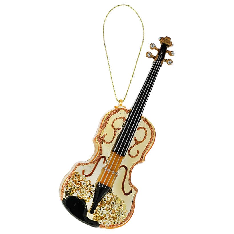 Gold Violin Ornament