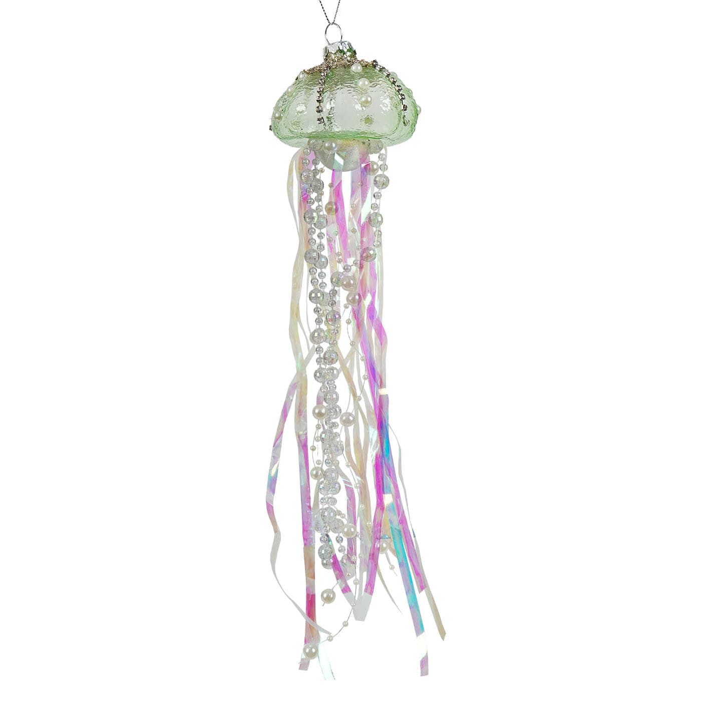 Green Beaded Jellyfish Ornament