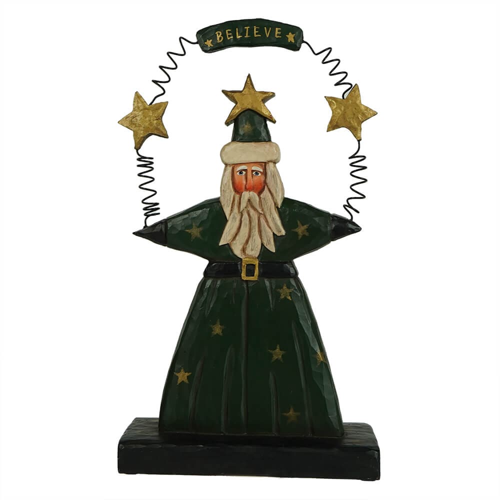 Green Believe Banner Santa