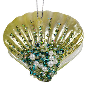 Green Clam Shell Ornament