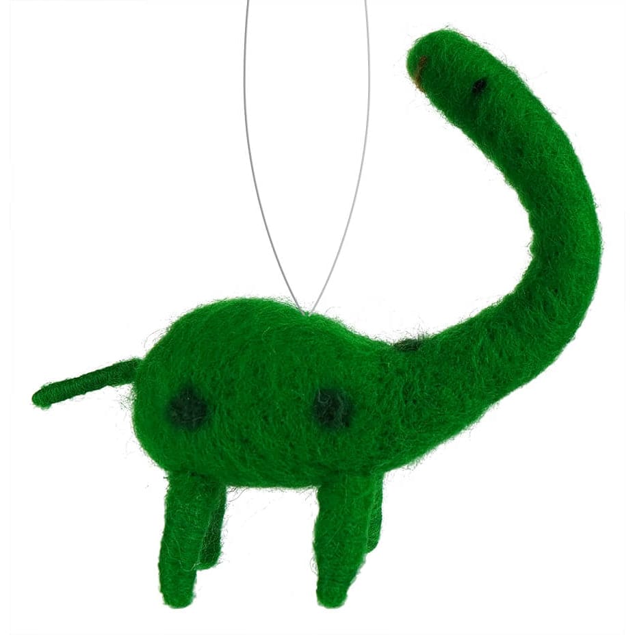 Green Felt Dinosaur Ornament