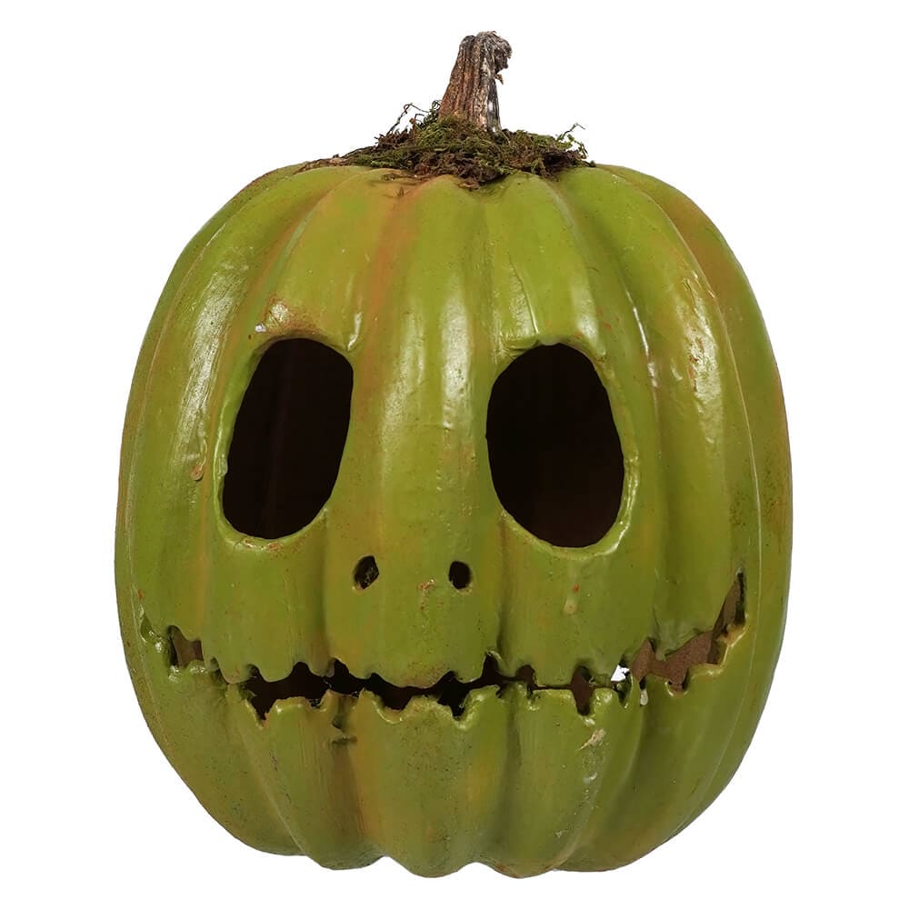 Green Ghost Faced Pumpkin