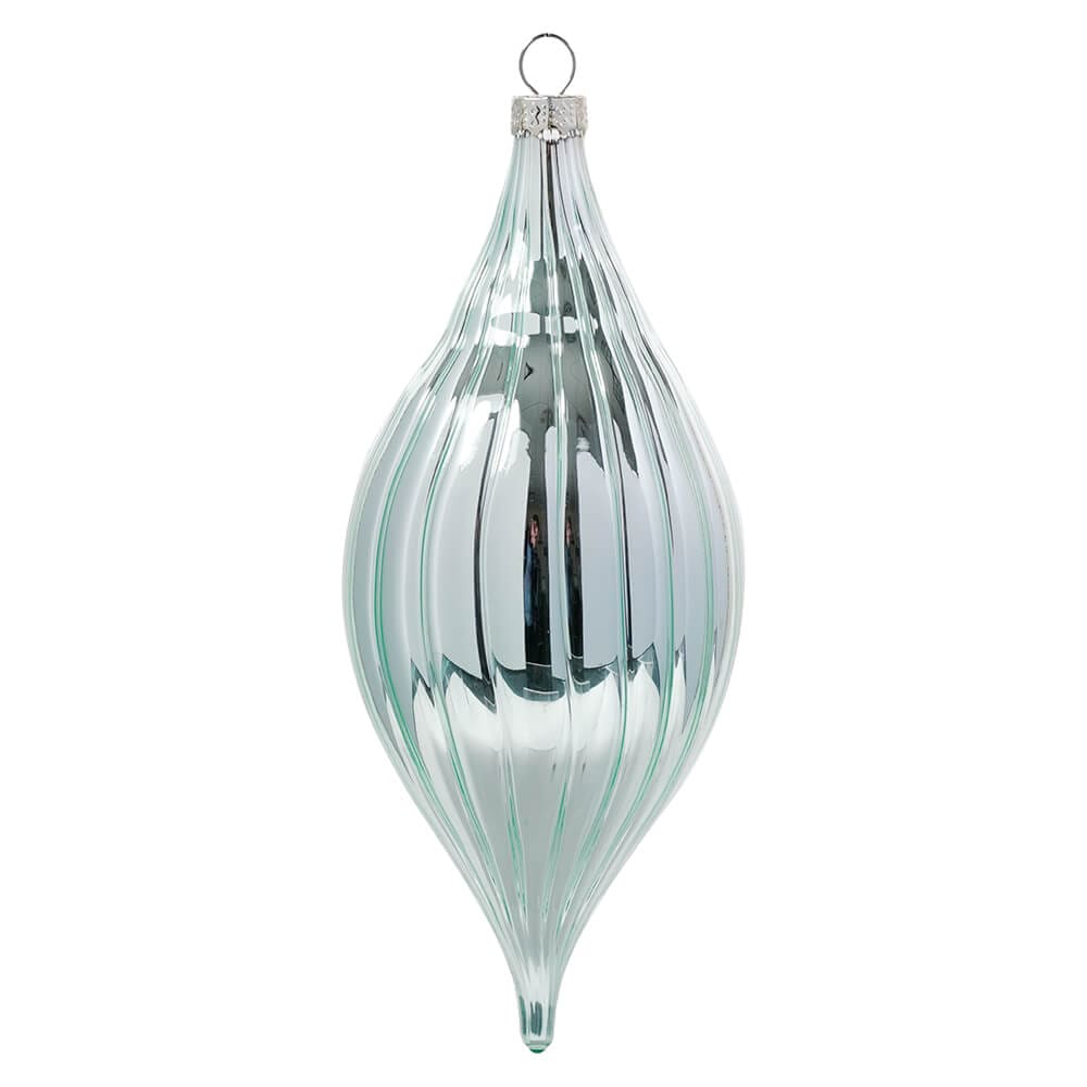 Green Glass Drop Ornament