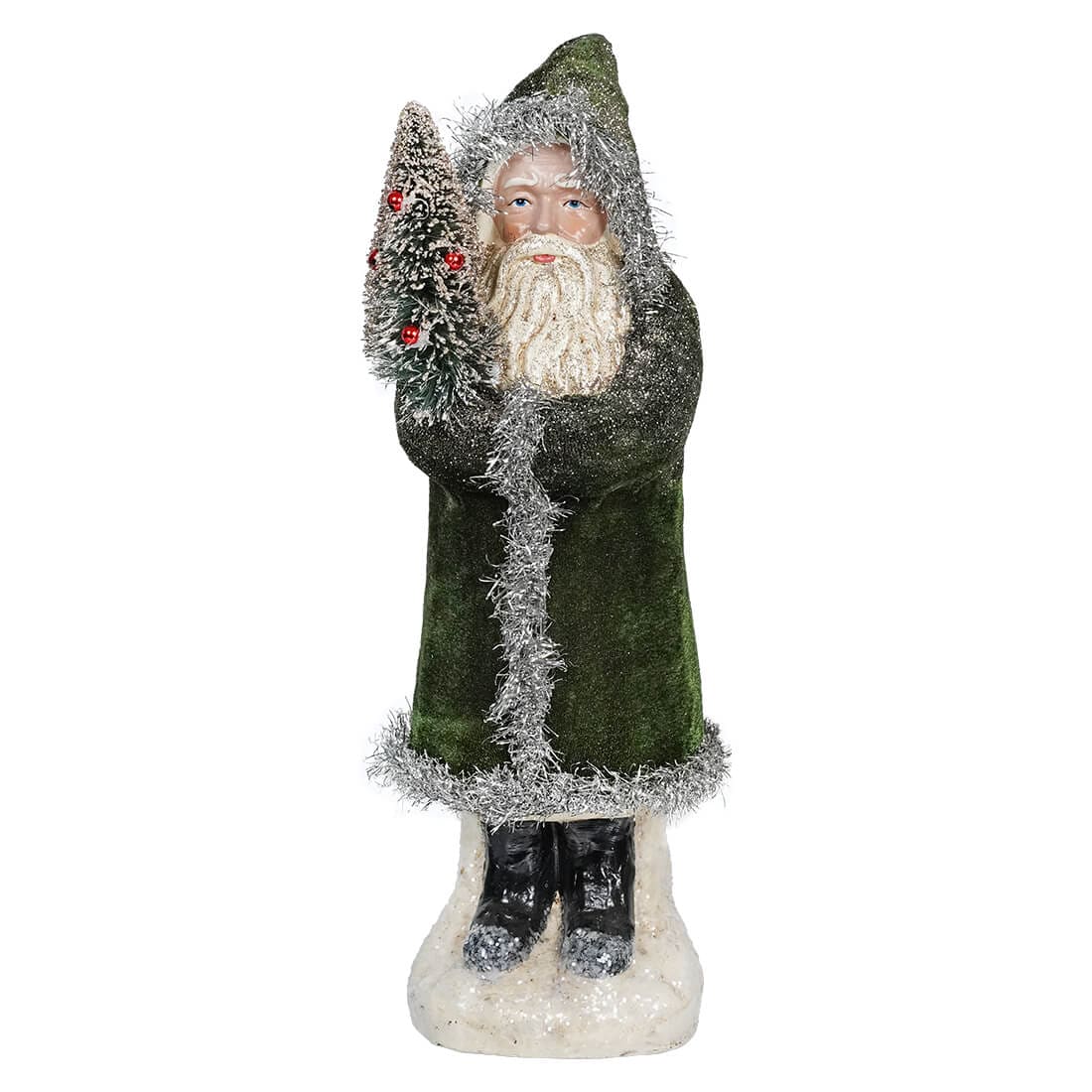 Green Glitter & Tinsel Velvet Belsnickle
