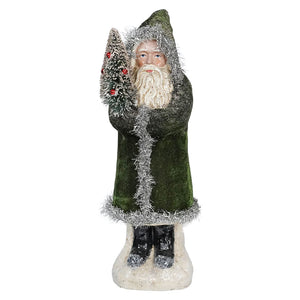 Green Glitter & Tinsel Velvet Belsnickle