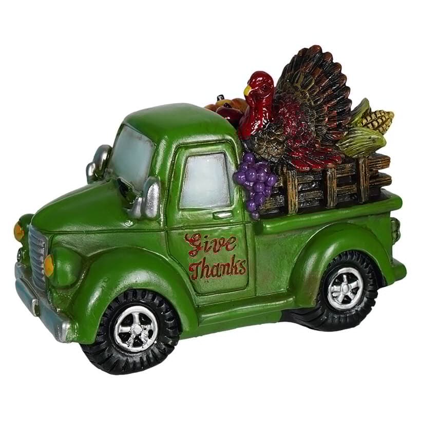 Green Harvest Truck With Turkey