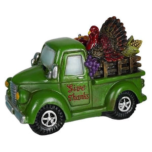 Green Harvest Truck With Turkey
