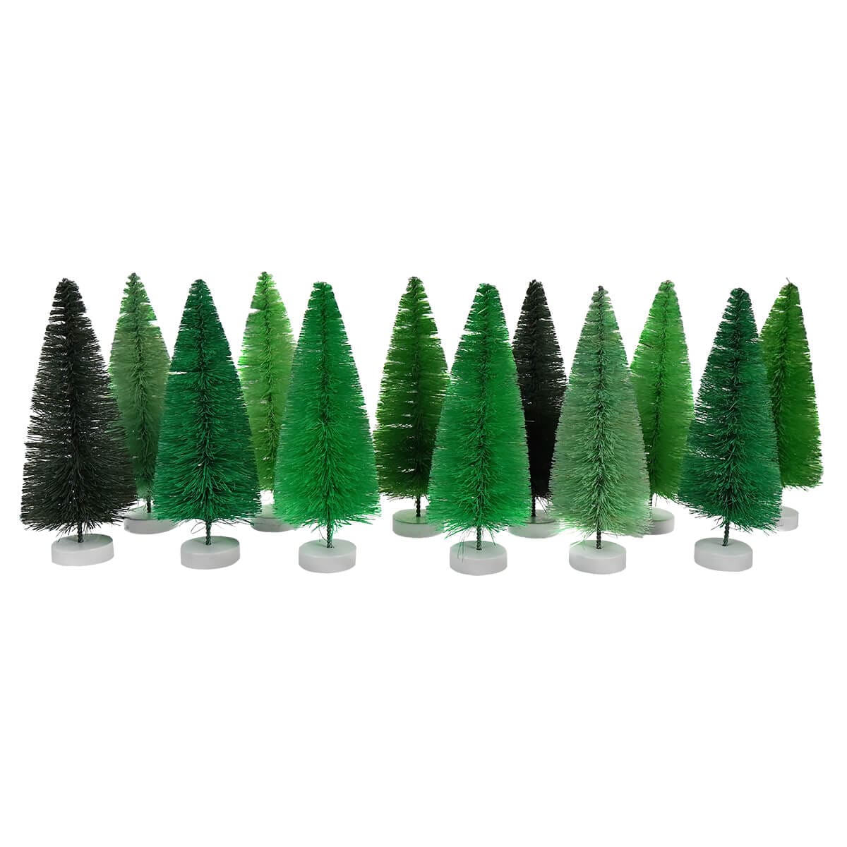 Green Hue Trees Set/12