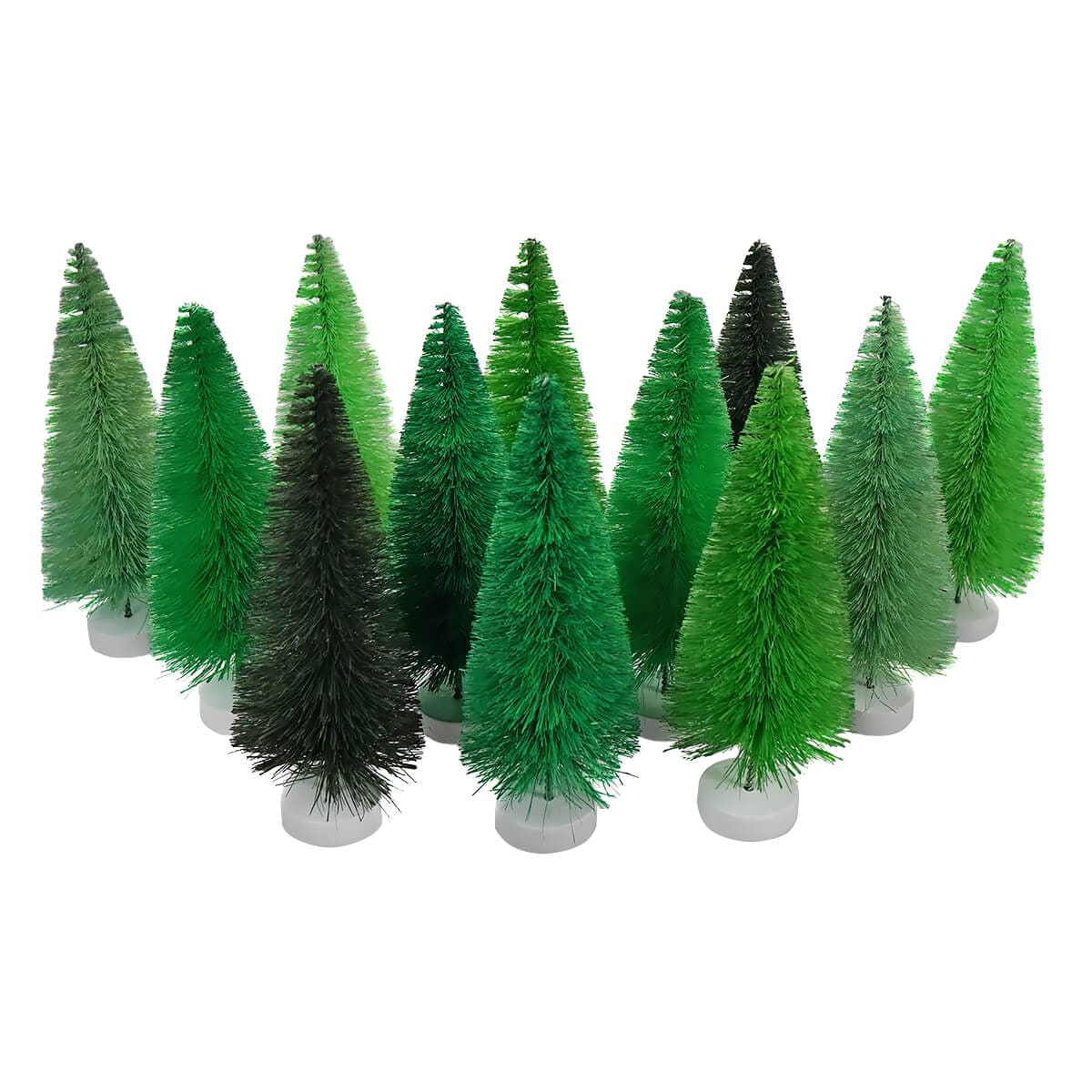 Green Hue Trees Set/12