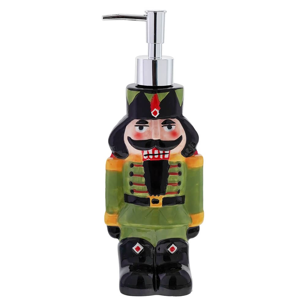 Green Nutcracker Soldier Soap Dispenser - Christmas