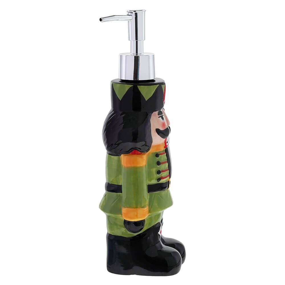 Green Nutcracker Soldier Soap Dispenser - Christmas