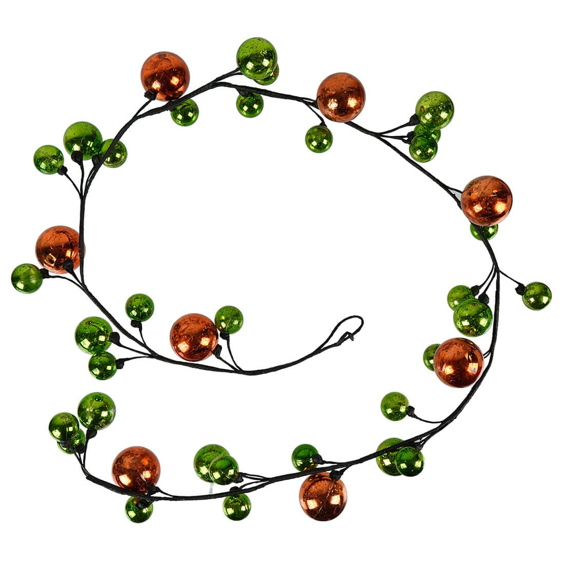 Green & Orange Halloween Ball Garland