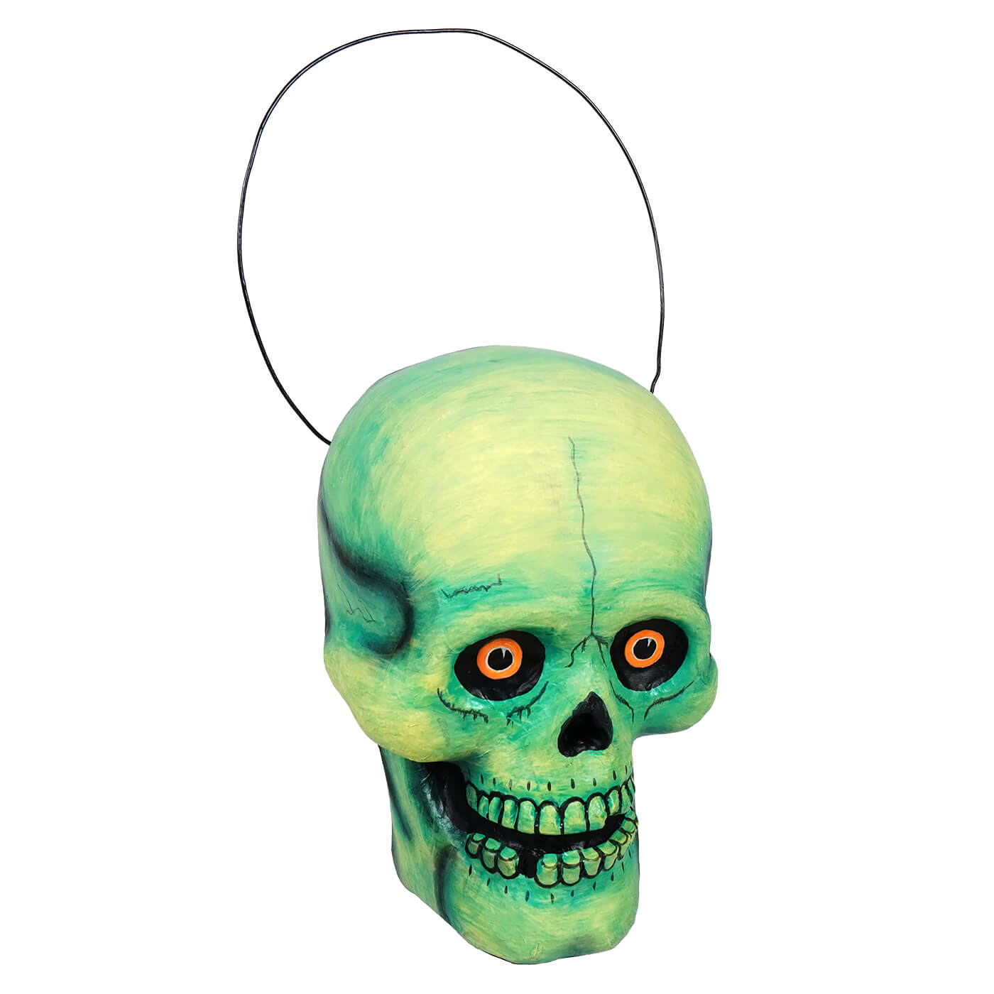 Green Scary Skull Bucket - Halloween