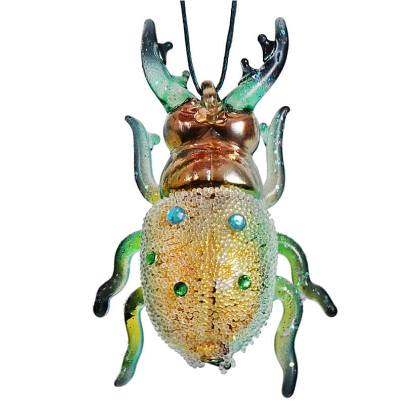 Green Stag Horn Beetle Ornament