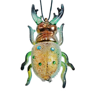 Green Stag Horn Beetle Ornament