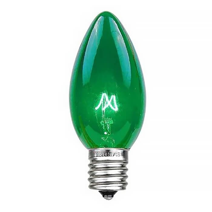 Green Transparent C7 5 Watt Bulb - Christmas