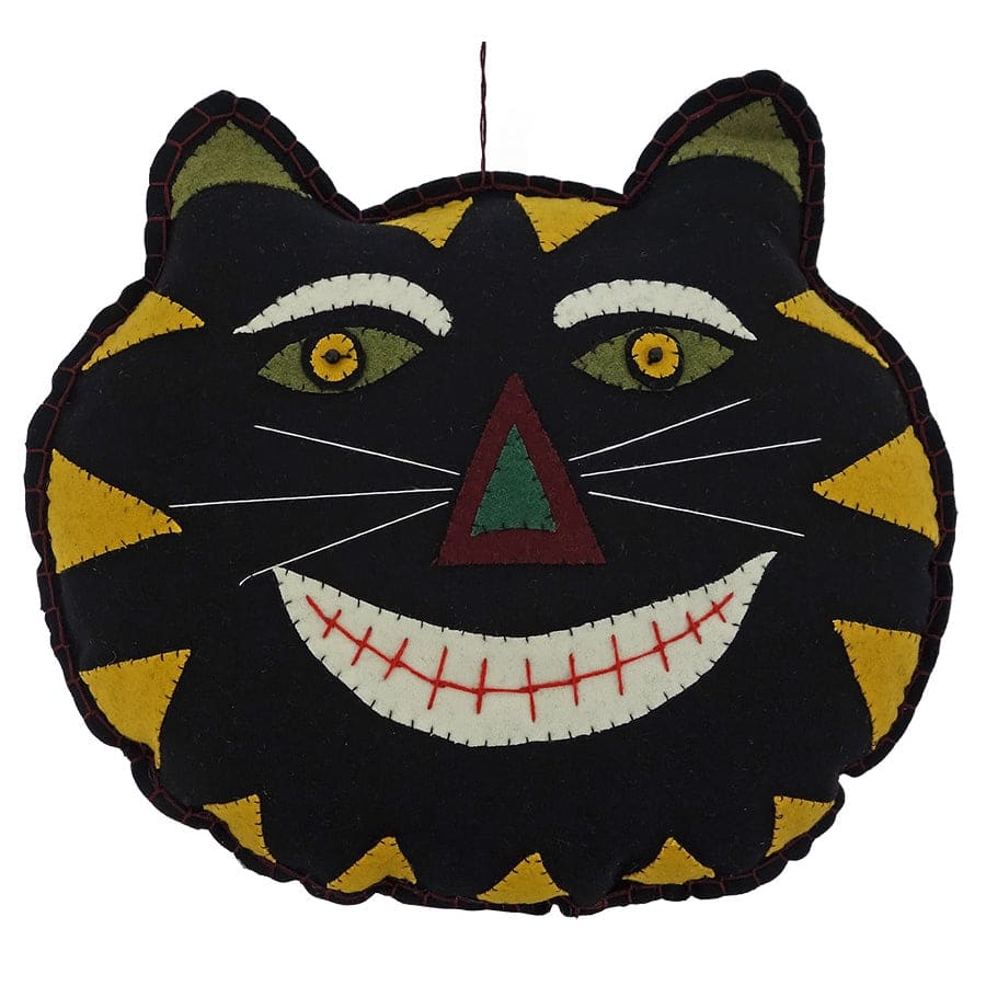 Grinning Cat Face Pillow