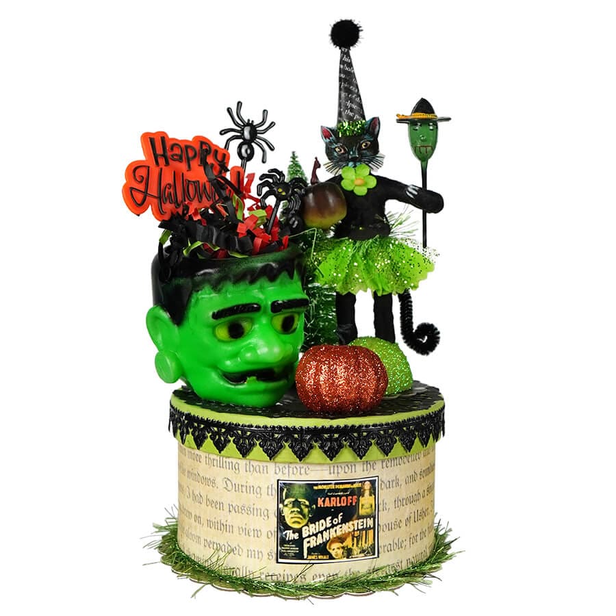 Halloween Black Cat Girl Frankenstein Box