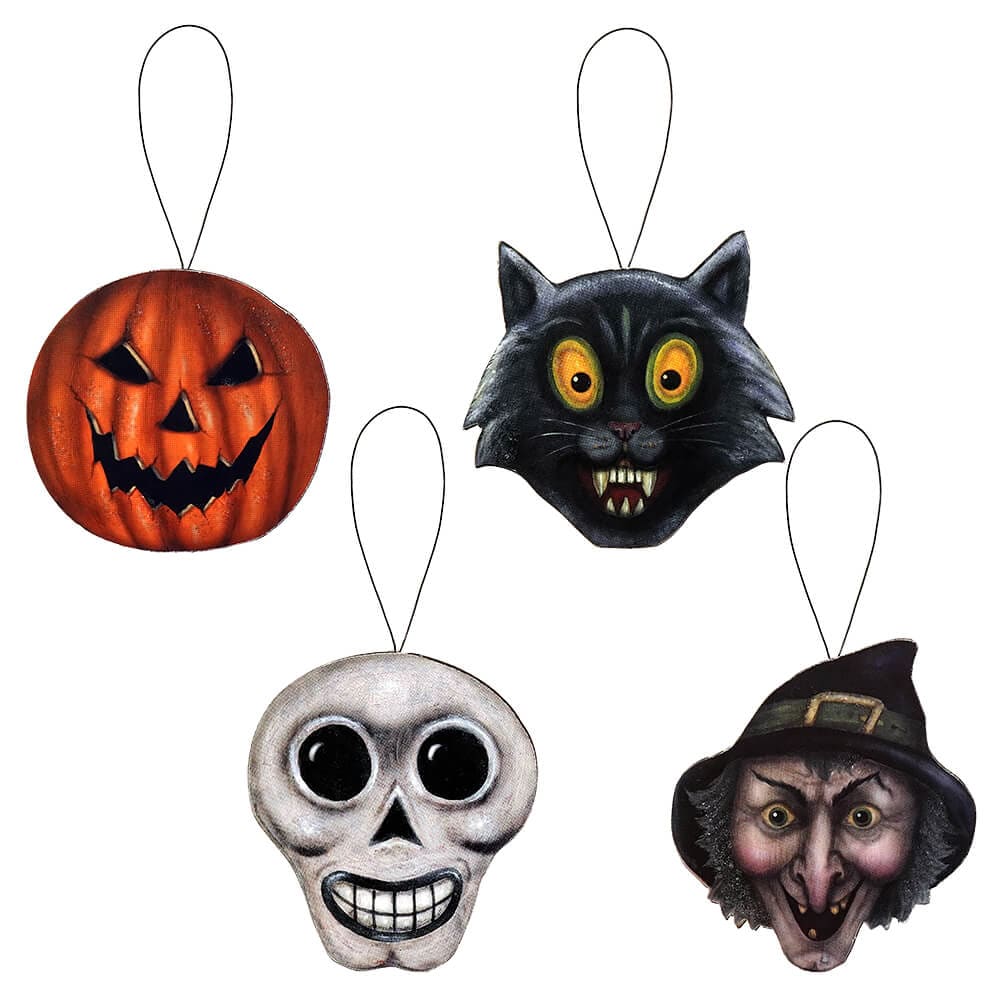 Halloween Haunts Ornaments Set/4