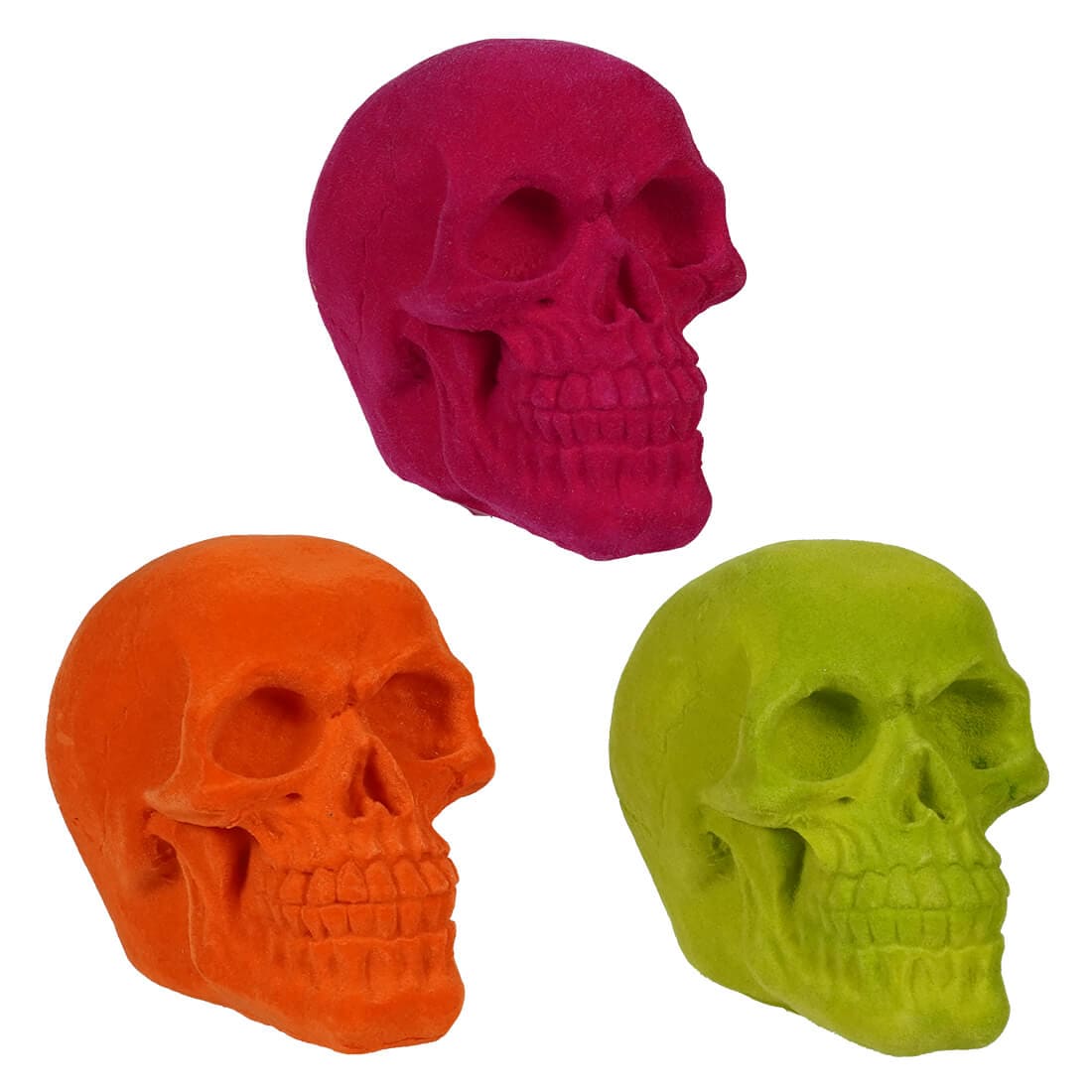 Halloween Neon Colored Skulls Set/3 - Halloween