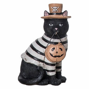 Halloween Pirate Costume Resin Cat - Halloween