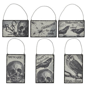 Halloween Spooky Scene Ornaments Set/6