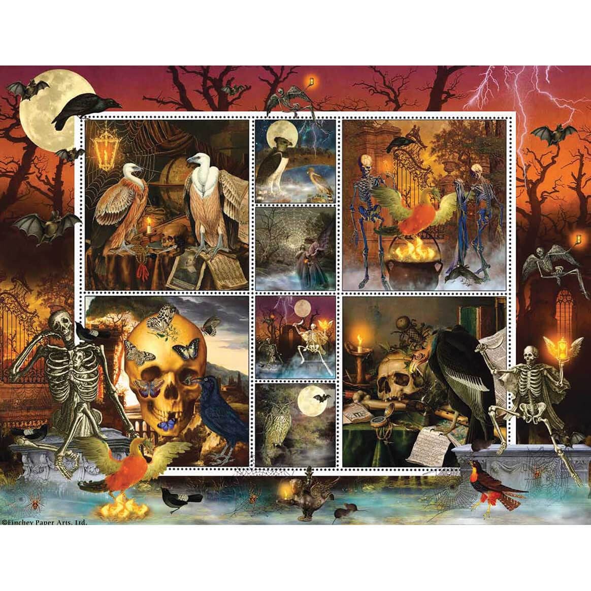 Halloween Stamps Skeleton Dance Puzzle