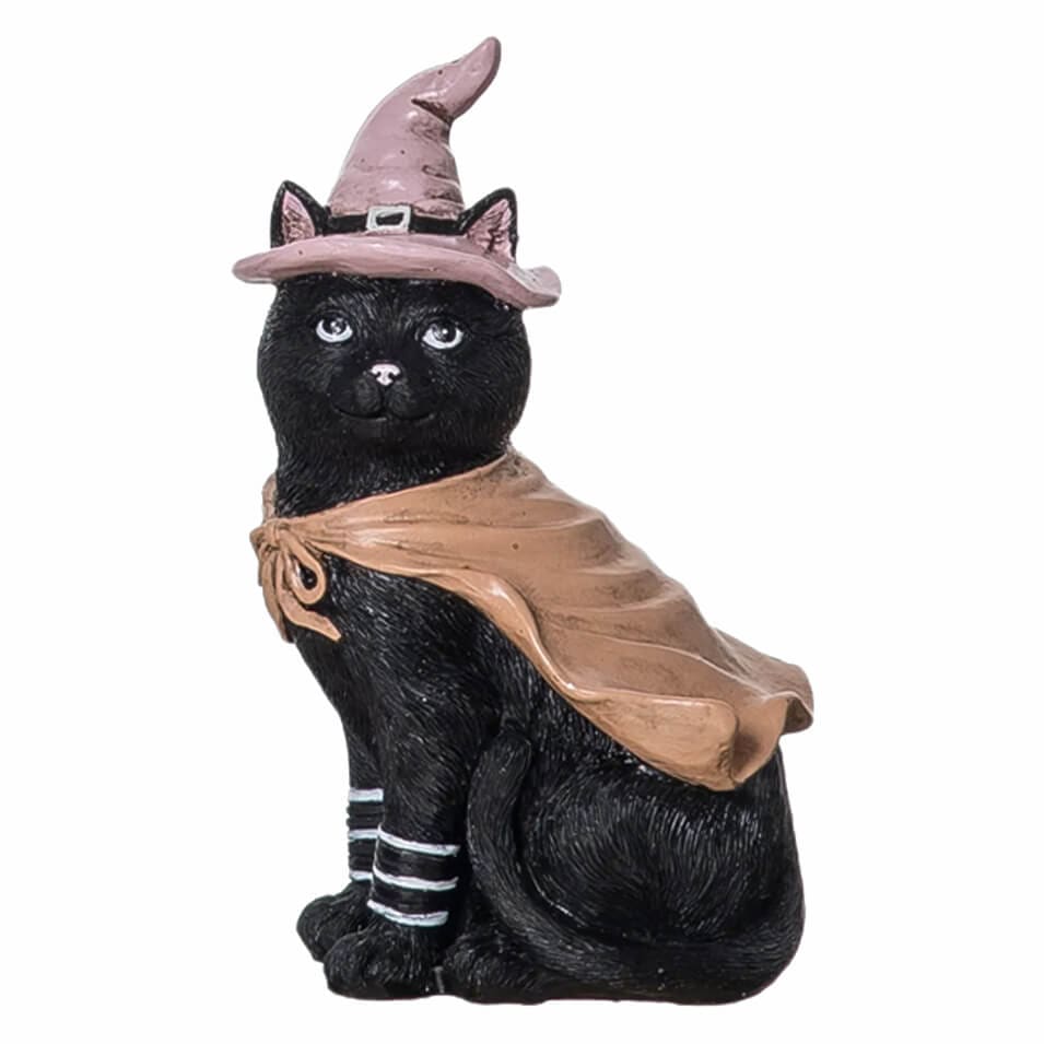 Halloween Witch Costume Resin Cat - Halloween