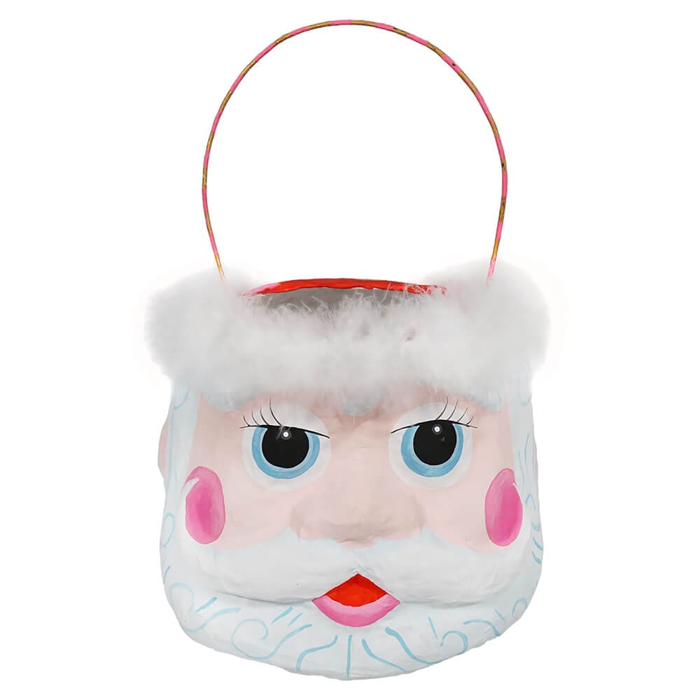 Hand Painted Santa Bucket