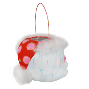 Hand Painted Santa Bucket