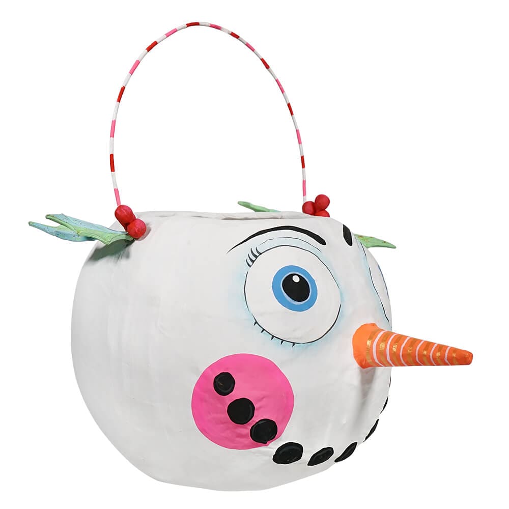 Hand Painted Snowman Bucket