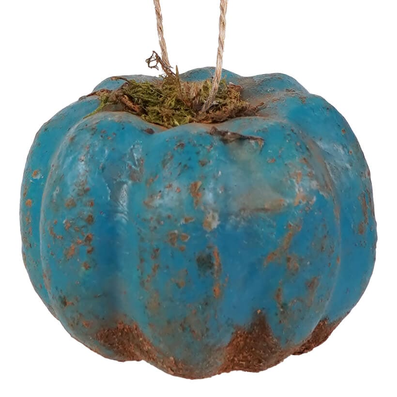 Handcrafted Blue Pumpkin Ornament - Ornaments