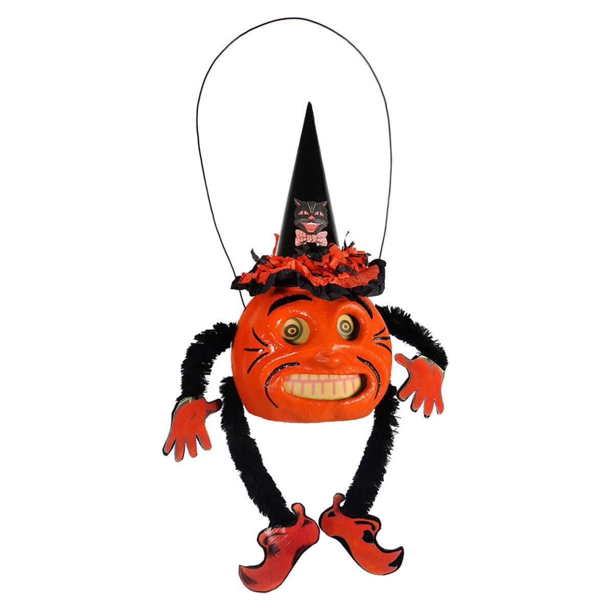 Hanging Grinning Pumpkin Man