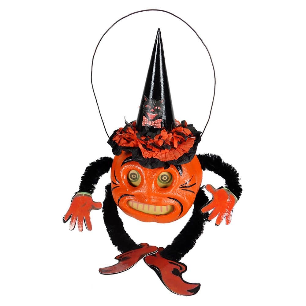 Hanging Grinning Pumpkin Man