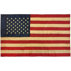 Hanging Tea-Stained American Flag